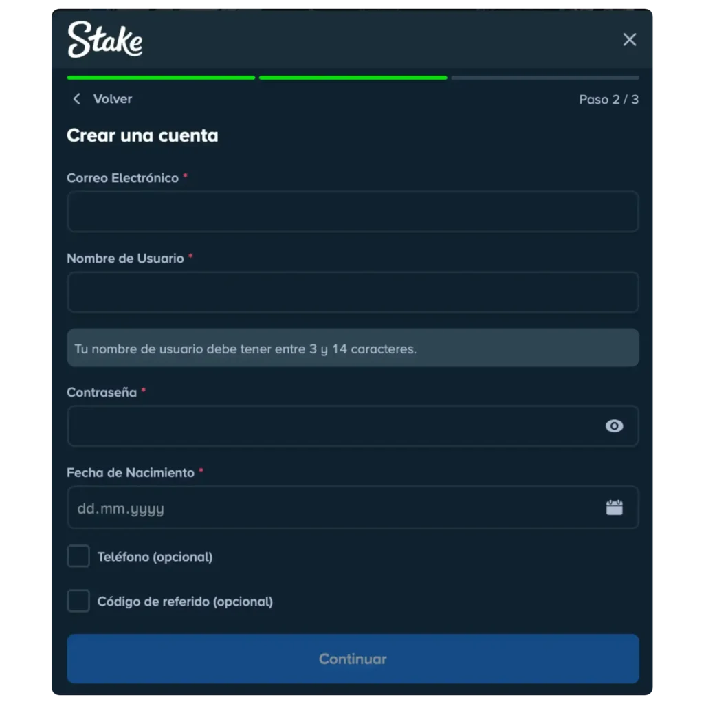 stake iniciar sesión